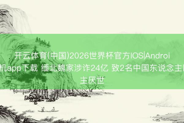开云体育(中国)2026世界杯官方IOS|Android手机app下载 缅北魏家涉诈24亿 致2名中国东说念主厌世
