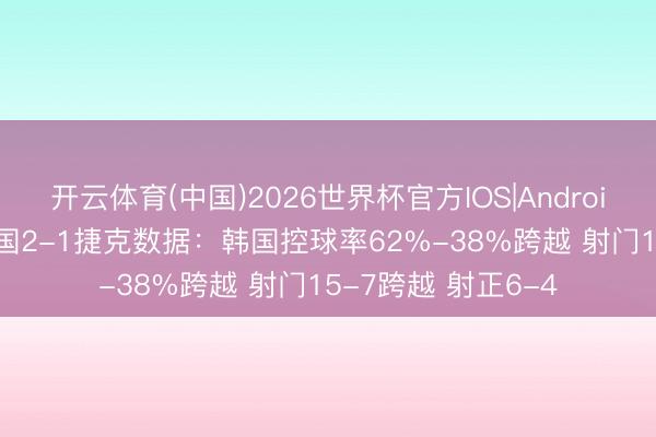 开云体育(中国)2026世界杯官方IOS|Android手机app下载 韩国2-1捷克数据：韩国控球率62%-38%跨越 射门15-7跨越 射正6-4